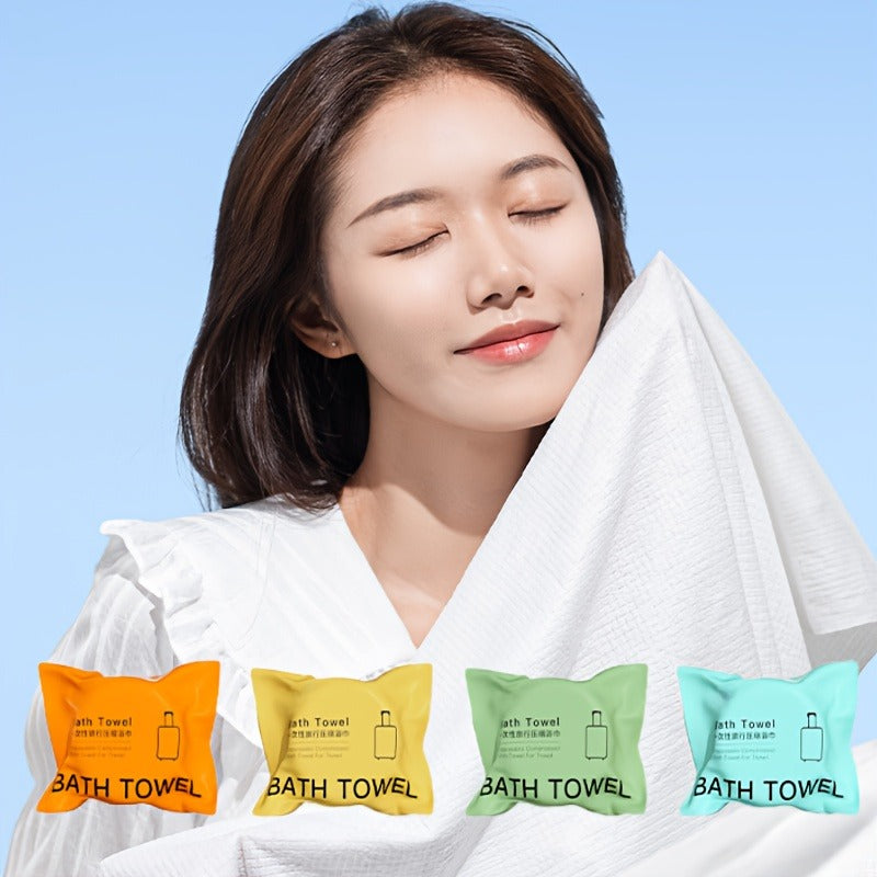10pcs Extra Large Bath Towels - Thick Quick-Dry Travel Towels with Individual Packaging, Super Soft And Highly Absorbent Microfiber - for Gym, Spa, Hotel, Camping - Portable One-Time Use Towels (10 Count), Large Bath Towels, Gym Essentials