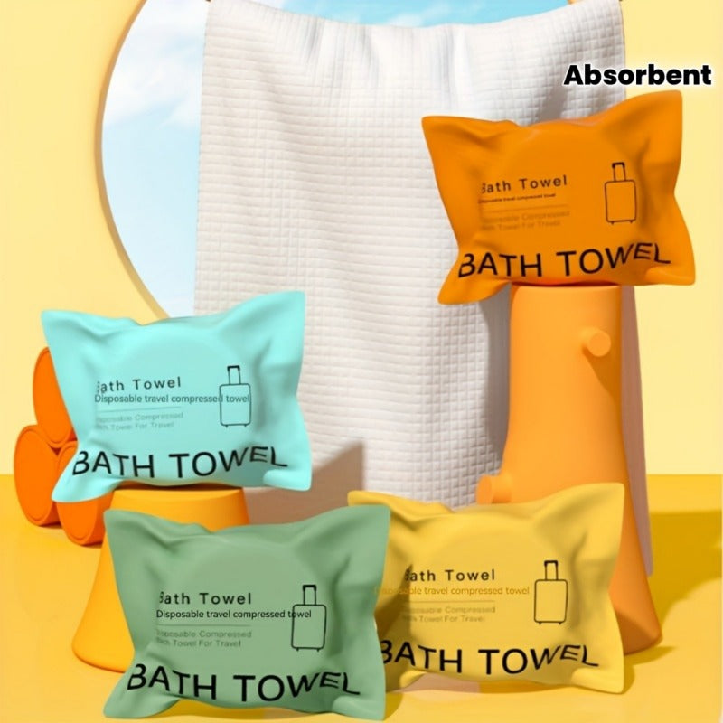 10pcs Extra Large Bath Towels - Thick Quick-Dry Travel Towels with Individual Packaging, Super Soft And Highly Absorbent Microfiber - for Gym, Spa, Hotel, Camping - Portable One-Time Use Towels (10 Count), Large Bath Towels, Gym Essentials