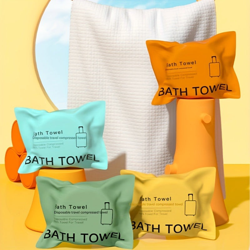 10pcs Extra Large Bath Towels - Thick Quick-Dry Travel Towels with Individual Packaging, Super Soft And Highly Absorbent Microfiber - for Gym, Spa, Hotel, Camping - Portable One-Time Use Towels (10 Count), Large Bath Towels, Gym Essentials