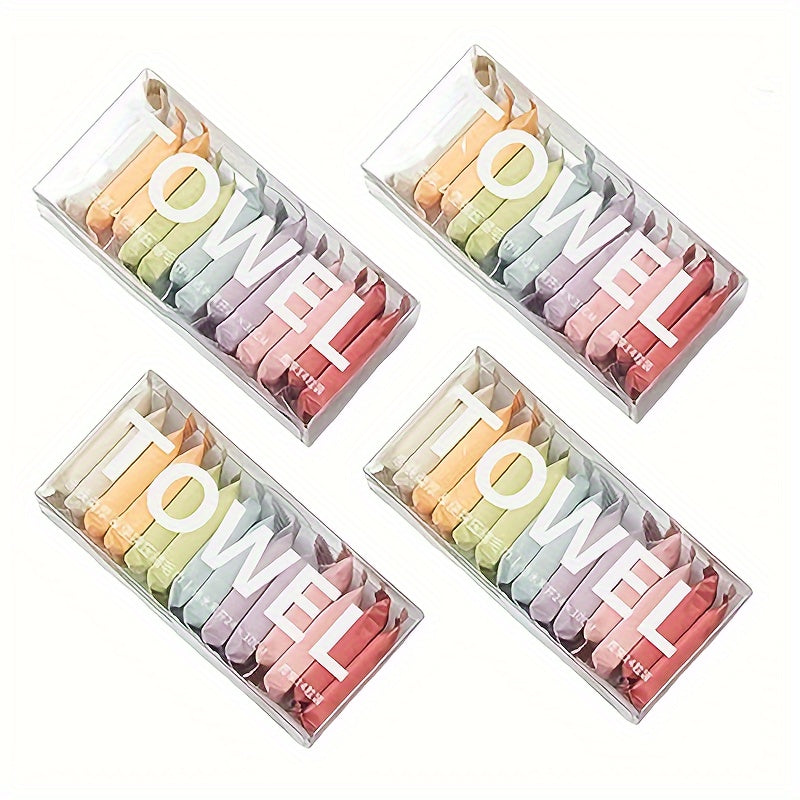 56 Packs of Compressed Towels, Disposable Compressed Face Towels, Soft Face Towels, Portable Extra-large Thickened Compressed Disposable Face Towels, Suitable for Travel, Outdoor Camping, Hiking, Sports, Hotels, Beauty Salons, Compressed Face Towels